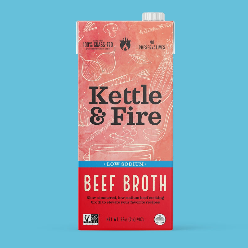 4 Pack: Low Sodium Beef Cooking Broth 32oz