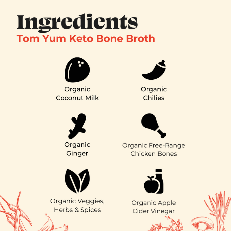 Tom Yum Chicken Keto Broth - 16.9 oz