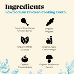 4 Pack: Chicken Low Sodium Cooking Broth - 32oz