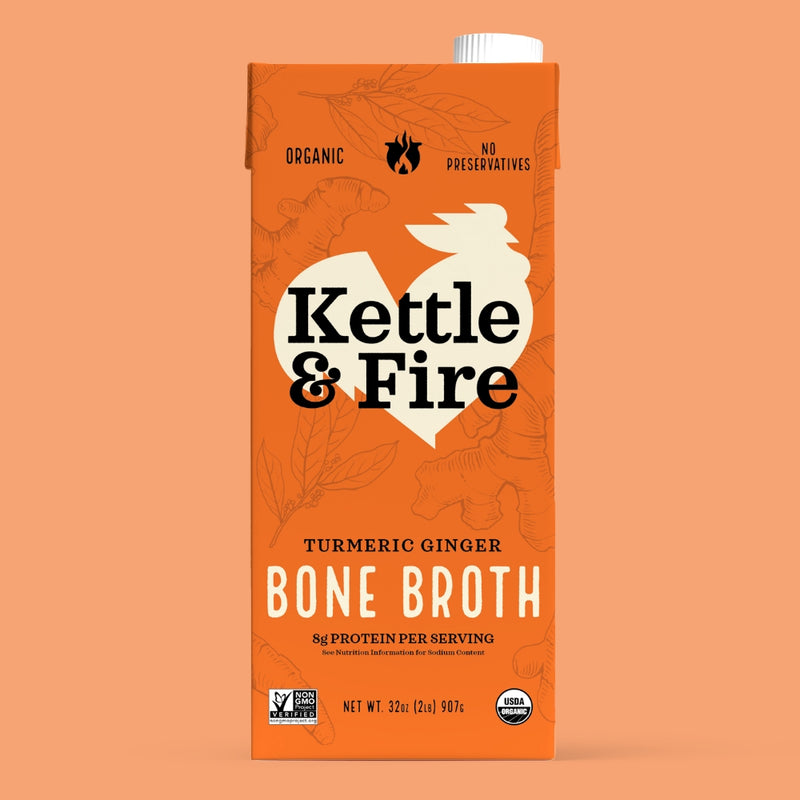 4-Pack: Turmeric Ginger Bone Broth 32oz