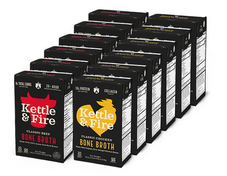 12-Pack: Beef & Chicken Bundle Bone broth Kettle & Fire 