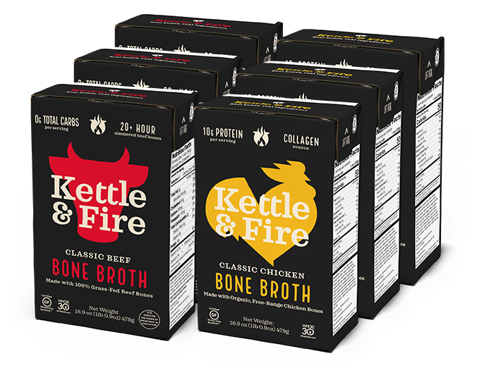 6-Pack: Beef & Chicken Bundle Bone broth Kettle & Fire 