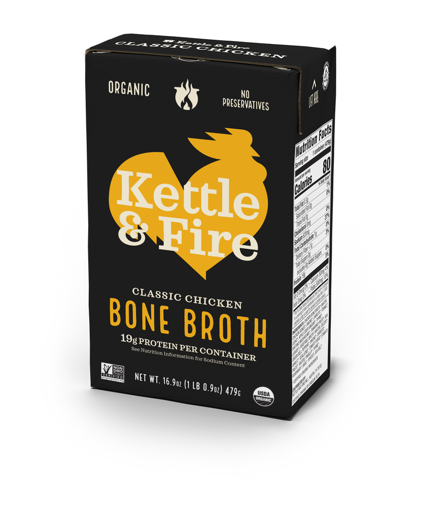 Chicken Bone Broth [Organic Bones | 10g Protein/cup] – Kettle &amp; Fire