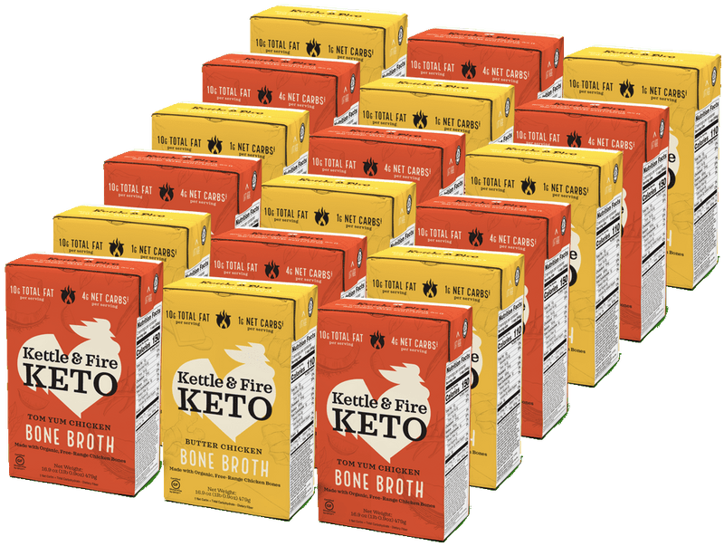 18-pack: Keto Broths Variety Bone broth Kettle & Fire 