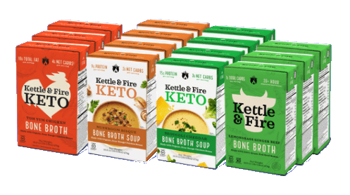 14-pack: Ultimate Keto Bundle - Mushroom - Broccoli - TomYum - Lemongrass Bone broth Kettle & Fire 